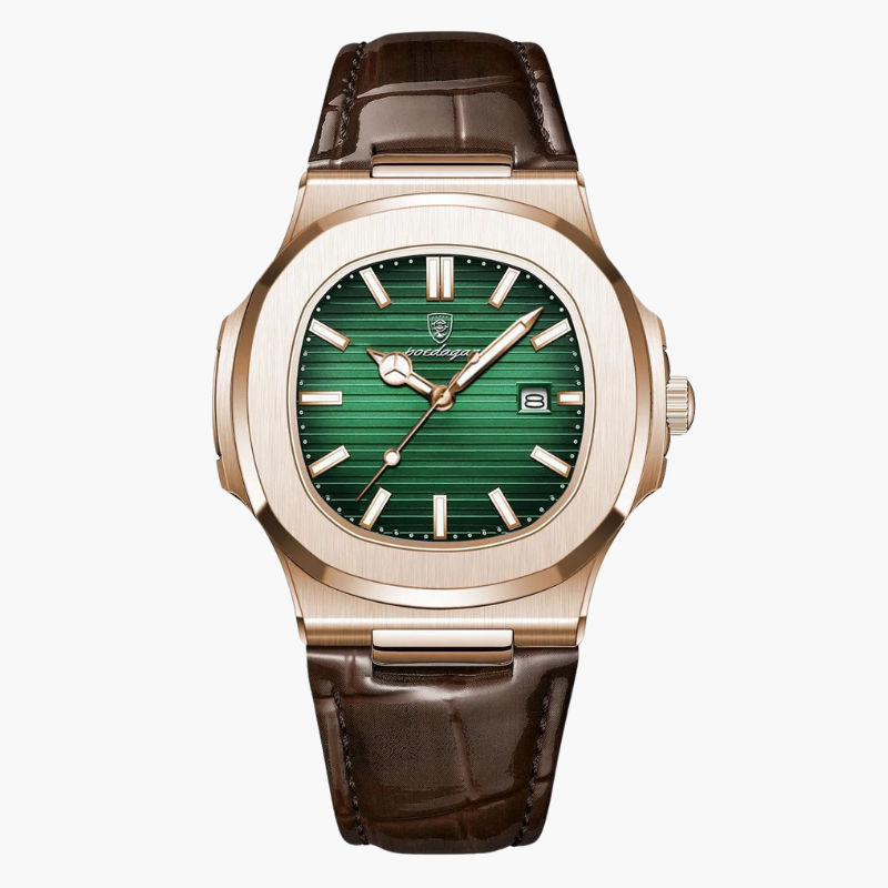 Montre chronographe homme 41 mm bracelet cuir