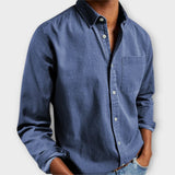 Chemise Homme en Lin avec Poche Poitrine