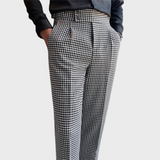 Pantalon Prince-de-Galles à Pinces Coupe Fuselée