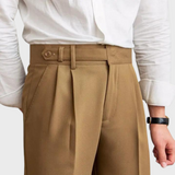 Pantalon Habillé à Pinces Coupe Élancée