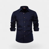 Chemise homme coton velours côtelé – Business casual raffiné