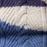 Pull Tricoté à Motif Géométrique Contrasté