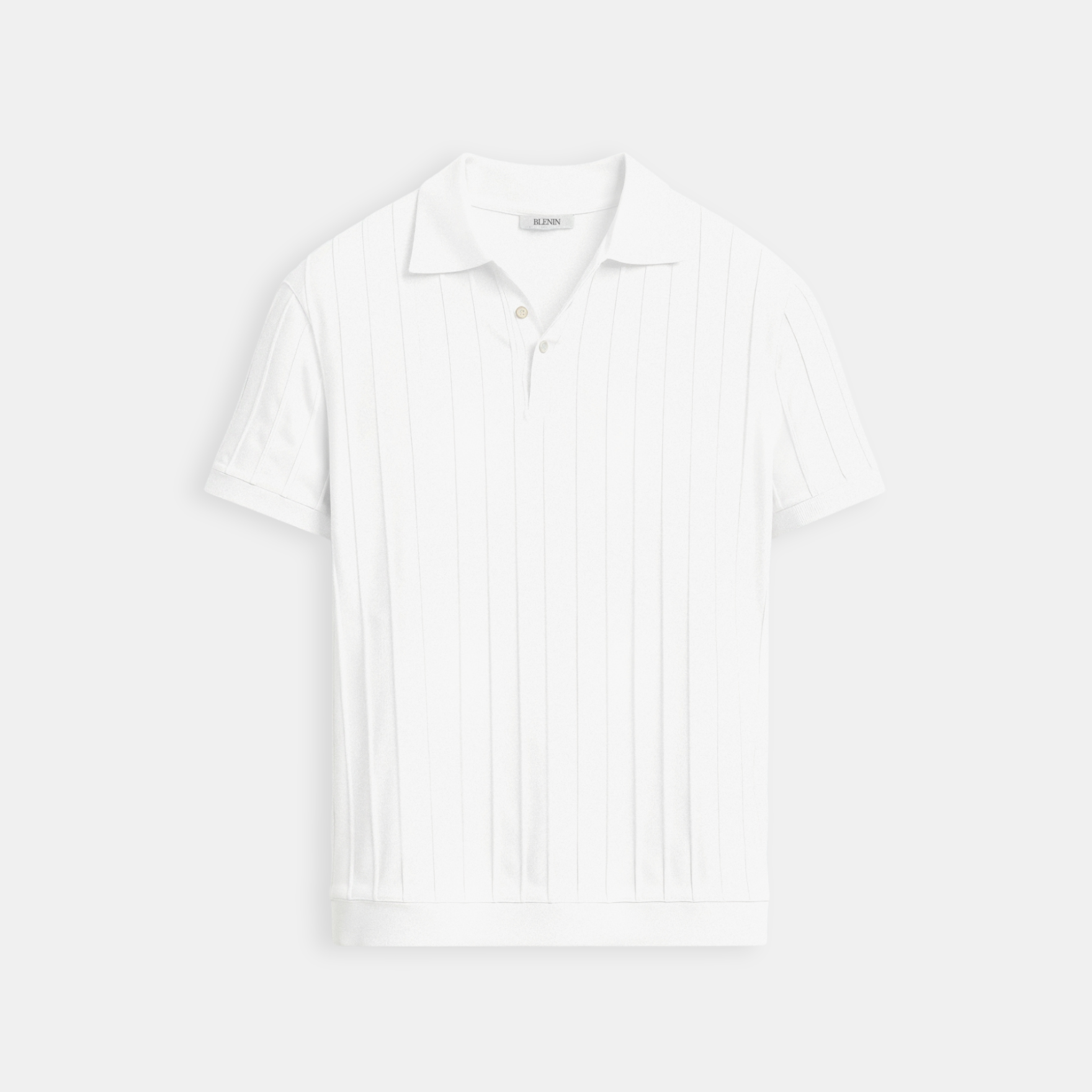 Polo Homme Texturé à Col Ouvert