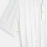 Polo Homme Texturé à Col Ouvert