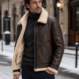 Blouson aviateur homme doublé peau lainée synthétique