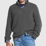 Pull Tricoté Col Zippé Homme