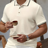 Polo Homme Texturé à Manches Courtes