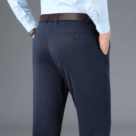 Pantalon Classique Ajusté à Coupe Élancée