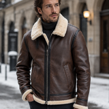 Blouson aviateur homme doublé peau lainée synthétique