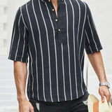 Chemise Rayée à Col Officier