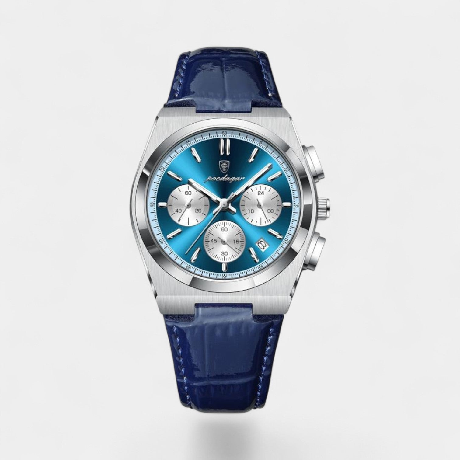 Montre pour Homme en Cuir – Quartz 41 mm Multi-Fonction