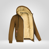 Veste à Capuche Doublée Effet Polaire