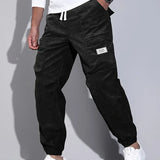 Pantalon Cargo Ample à Taille Élastique