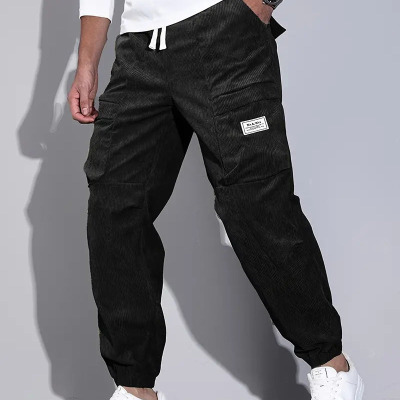 Pantalon Cargo Ample à Taille Élastique