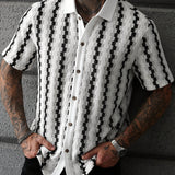 Chemise Homme à Rayures Verticales Texturées
