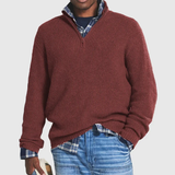 Pull Tricoté Col Zippé Homme