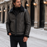 Blouson aviateur homme doublé peau lainée synthétique