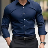 Chemise Homme Ajustée à Col Classique