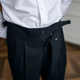 Pantalon Homme Plissé Taille Croisée