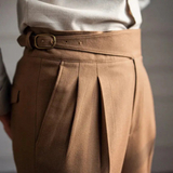Pantalon Homme Plissé Taille Croisée