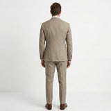 Costume casual en lin coupe slim pour homme