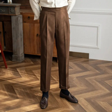 Pantalon Homme Plissé Taille Croisée