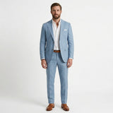 Costume casual en lin coupe slim pour homme