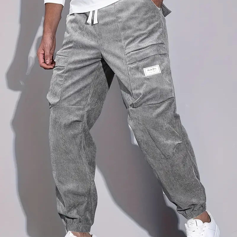 Pantalon Cargo Ample à Taille Élastique