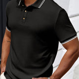 Polo Homme Texturé à Manches Courtes