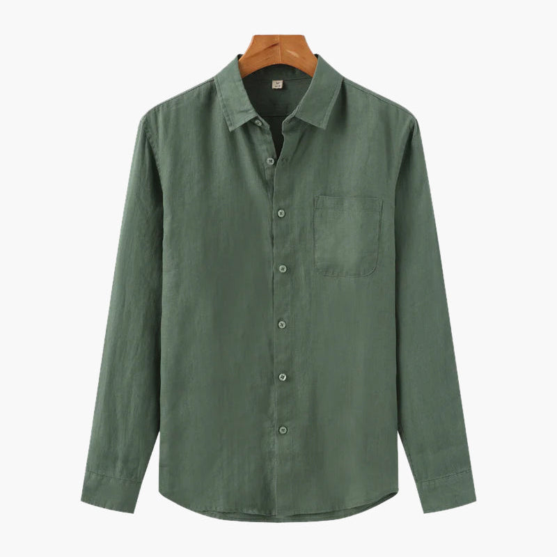 Chemise Texturée à Poche Poitrine
