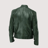 Veste Homme en Similicuir à Col Montant