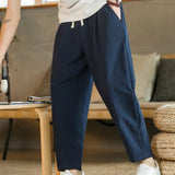 Pantalon Ample Plissé à Taille Élastique