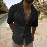 Chemise Ajourée à Col Revers
