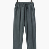 Pantalon Plissé à Taille Élastique et Cordon