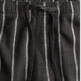 Pantalon Rayé à Taille Élastique