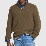 Pull Tricoté Col Zippé Homme