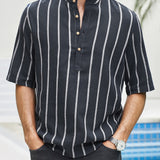 Chemise Rayée à Col Officier