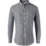 Chemise Rayée à Col Boutonné