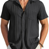 Chemise Plissée à Manches Courtes