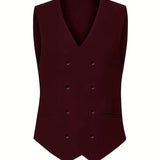 Costume trois pièces homme coupe slim avec gilet croisé