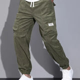 Pantalon Cargo Ample à Taille Élastique