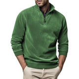 Pull Homme Col Montant Demi-Zip