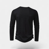 T-shirt homme manches longues à boutons – mélange technique casual raffiné