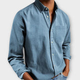 Chemise Homme en Lin avec Poche Poitrine