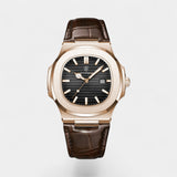 Montre pour Homme Bracelet Cuir – Quartz Lumineuse et Étanche 40 mm