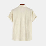 Chemise Ajourée à Col Revers