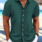Chemise Texturée à Manches Courtes