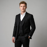 Costume trois-pièces homme coupe slim en laine mélangée