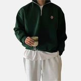 Sweat Col Montant Zippé Coupe Oversize