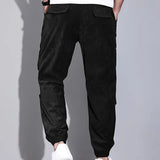 Pantalon Cargo Ample à Taille Élastique